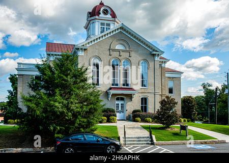 Storico tribunale della contea di Jackson, Washington Street, Jefferson, Georgia Foto Stock