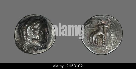 Tetradrachm (Coin) raffigurante Alessandro Magno, 356-323 a.C. Foto Stock