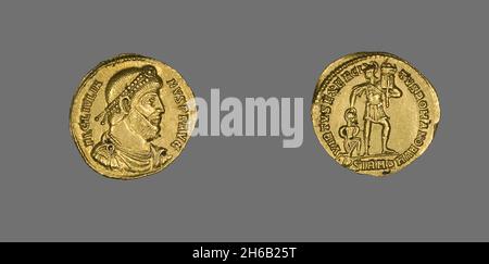 Solidus (Coin) raffigurante l'imperatore Giuliano II, 361 (Estate)-363 (26 giugno). Foto Stock