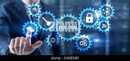 Sicurezza del livello di trasporto. Secure Socket Layer. SSL TLS. Foto Stock