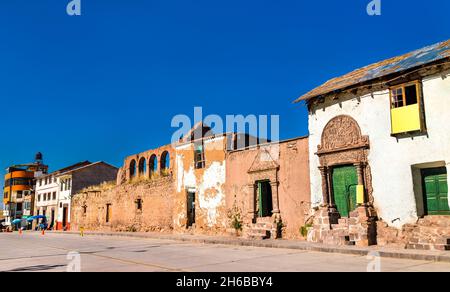 Vista della città di Juli in Perù Foto Stock