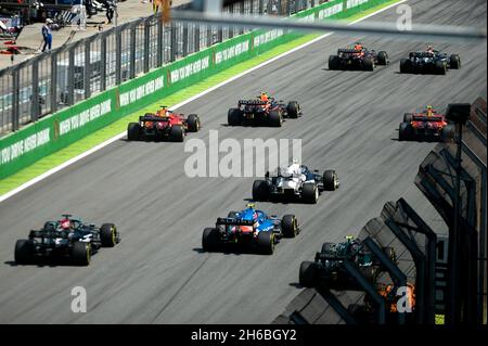 SP - Sao Paulo - 11/14/2021 - FORMULA 1 GP BRASIL 2021, GARA - inizio del Gran Premio di San Paolo sul circuito mondiale di Formula 1 nella stagione 2021. Foto: Duda Bairros/AGIF/Sipa USA Foto Stock