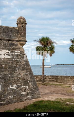 Castillo de San Marcos spagnolo a St. Augustine, Florida, USA Foto Stock