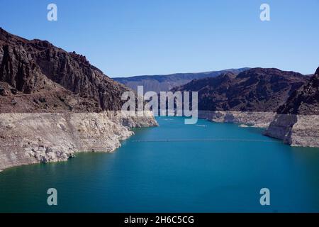 Lago Mead creato dalla diga Hoover Foto Stock