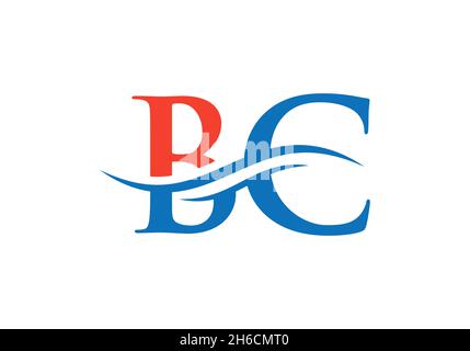 BC Linked Logo per l'identità aziendale e aziendale. Creative Letter BC Logo Vector alla moda moderna Illustrazione Vettoriale