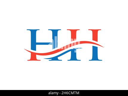 Logo HH Linked per l'identità aziendale e aziendale. Creative Letter HH Logo Vector alla moda moderna Illustrazione Vettoriale