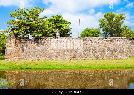 Il distretto di Batticaloa Fort è il vecchio forte portoghese nel centro della città di Batticaloa, Sri Lanka Foto Stock