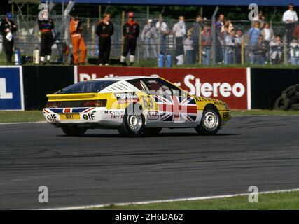 1988 Renault Alpine GTA V6 Elf Turbo a Silverstone, Europa Cup round 4. Foto Stock