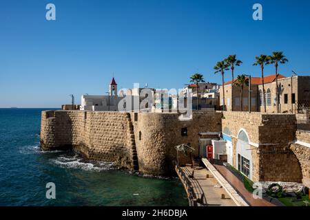 Acro, paesaggio urbano, Galilea occidentale, Israele Foto Stock