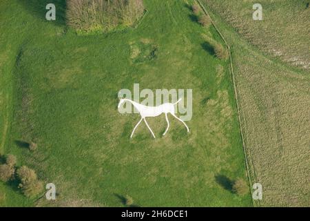 Hackpen White Horse, Wiltshire, 2015. Foto Stock
