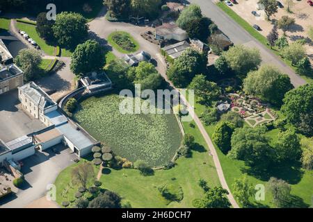 Il caseificio cinese, un caseificio ornamentale in stile Chippendale cinese progettato nel 1787 con portico aggiunto da Repton nel 1804, Abbazia di Woburn, Bedfordshire, 2018. Foto Stock