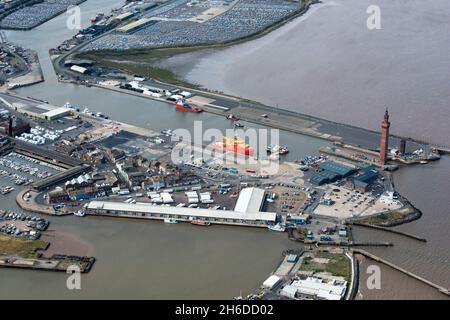 The Kasbah, The Dock Tower and Heritage Action zone, Grimsby, Lincolnshire, 2019. Foto Stock