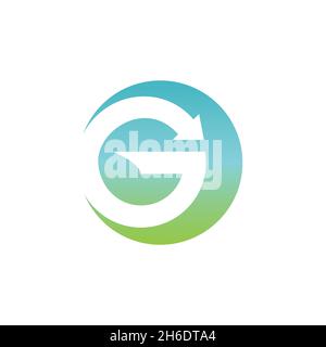 Logo lettera iniziale G con modello vettoriale Creative Modern Business Typography. Creative Abstract lettera G Logo Vector. Logo lettera g concetto creativo Illustrazione Vettoriale