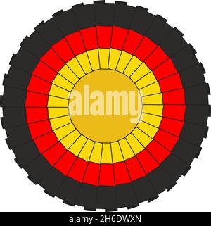 Tedesco tricolore cockade, Germania, illustrazione vettoriale Illustrazione Vettoriale
