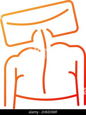 Icona del vettore lineare del gradiente di gobba della nervatura Illustrazione Vettoriale