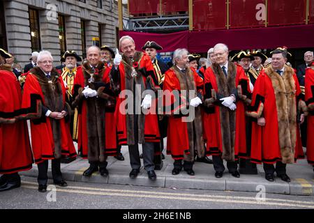 Spettacolo del Signore Sindaco nella città di Londra che risale al 13 ° secolo. Vincent Keaveney è il 693° sindaco di Londra. Foto Stock