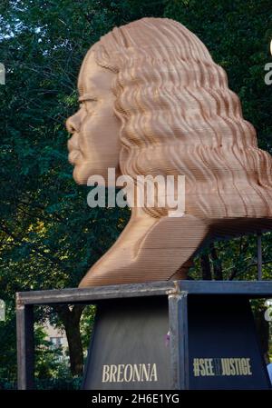 Breonna Taylor scultura in Union Square Park NYC Foto Stock