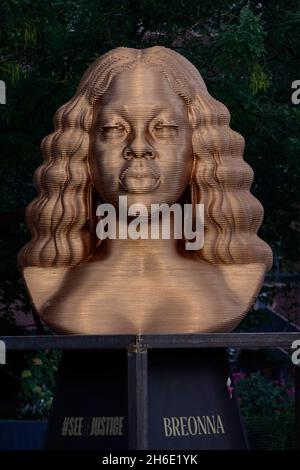 Breonna Taylor scultura in Union Square Park NYC Foto Stock