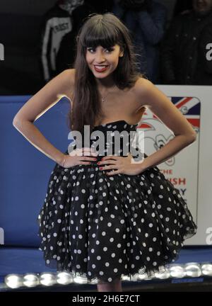 Il presentatore T4 Jameela Jamil è stato raffigurato ai British Comedy Awards 2010 alla O2 Arena di Londra. Foto Stock