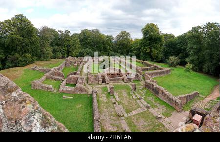 Rovine monastero vicino Heidelberg Germania - Kloster Ruine Panorama Foto Stock