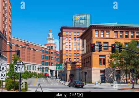 Centro commerciale Providence Place presso One Providence Place a Francis Street nel centro di Providence, Rhode Island RI, USA. Foto Stock