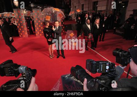 Christian Slater arriva per i 2009 British Academy Film Awards alla Royal Opera House di Covent Garden, nel centro di Londra. Foto Stock