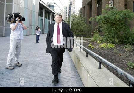 Il deputato del lavoro Eric Illsley è comparso oggi a Southwark Crown Court a Londra per tre accuse di falsa contabilità nelle sue spese Foto Stock