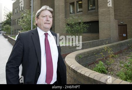 Il deputato del lavoro Eric Illsley è comparso oggi a Southwark Crown Court a Londra per tre accuse di falsa contabilità nelle sue spese Foto Stock