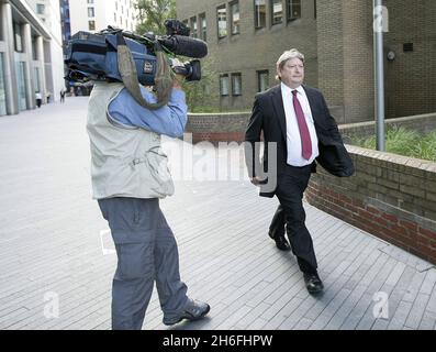 Il deputato del lavoro Eric Illsley è comparso oggi a Southwark Crown Court a Londra per tre accuse di falsa contabilità nelle sue spese Foto Stock