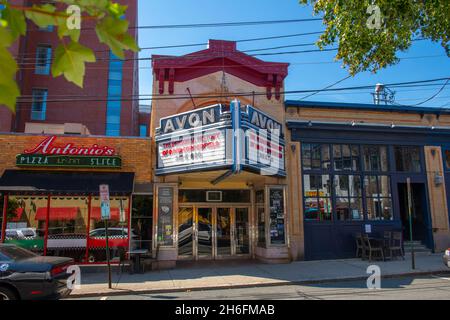 L'Avon Cinema è uno storico teatro Art Deco in 260 Thayer Street vicino alla Brown University in College Hill, Providence, Rhode Island RI, USA. Foto Stock