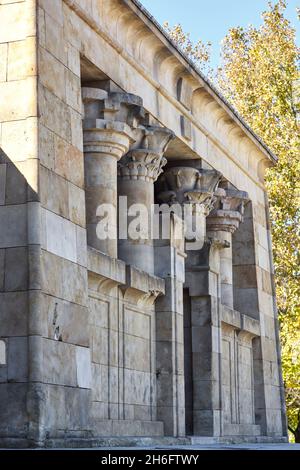 Tempio di Debod. Madrid, Spagna. Foto Stock