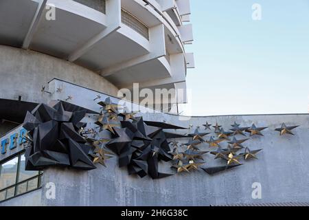 L'era sovietica Hotel Salute a Kyiv Foto Stock