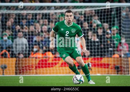 11 novembre 2021, Aviva Stadium, Dublino, Irlanda 2022 FIFA World Cup Qualifier, Irlanda contro Portogallo; Séamus Coleman Foto Stock