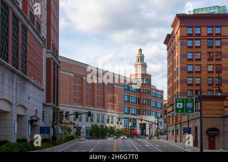 Centro commerciale Providence Place presso One Providence Place a Francis Street nel centro di Providence, Rhode Island RI, USA. Foto Stock