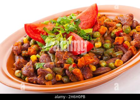 Tradizionale peperoncino Messicano con i fagioli borlotti Foto Stock