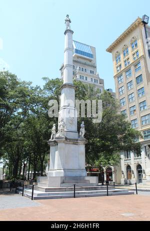 Monumento confederato ad Augusta, Georgia Foto Stock