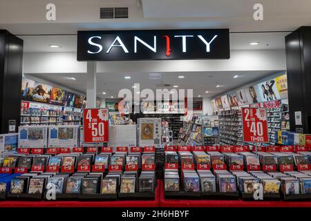 Townsville, Queensland, Australia - Novembre 2021: Negozio del centro commerciale che vende musica Foto Stock