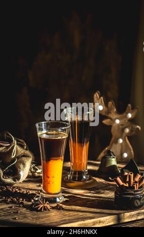 Latte di zucca. Atmosfera festosa Foto Stock