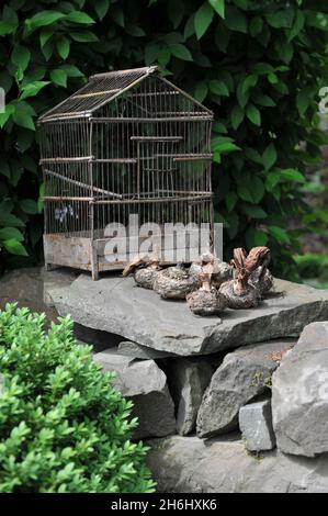 SOLINGEN, GERMANIA - 15 GIUGNO 2013: Decorazione del giardino tedesco Ulbrich nel mese di giugno Foto Stock