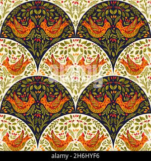 Modello senza cuciture Merry Christmas 2022.Branch lascia elegante xmas design. Illustrazione Vettoriale