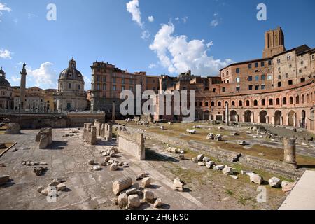 Foro e mercato di Traiano, Roma, Italia Foto Stock