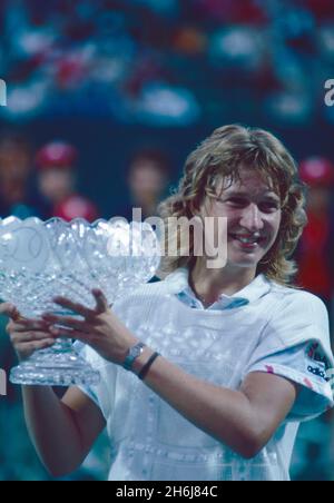 Tennista tedesco Steffi Graf, anni ottanta Foto Stock