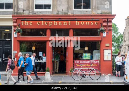 L'Elephant House Cafe, reso famoso da J.K. Rawlings e il luogo di nascita di Harry Potter Foto Stock