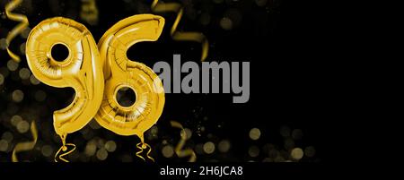 Palloncini dorati con spazio copia - numero 96 Foto Stock