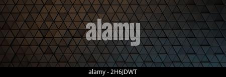 Sfondo geometrico astratto scuro con bagliore metallico. Transizione gradiente di luce. illustrazione 3d. Foto Stock