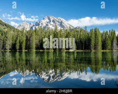 Coulter Lake nel Grand Teton National Park, Wyoming, Stati Uniti d'America, Nord America Foto Stock