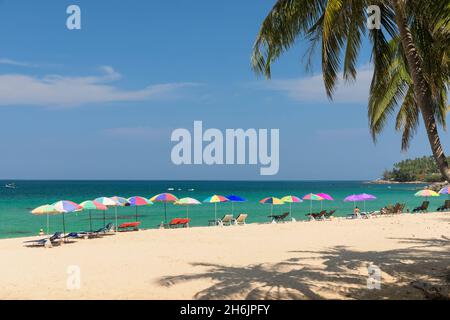 Surin Beach, Phuket, Mare delle Andamane, Thailandia, Sud-Est asiatico, Asia Foto Stock