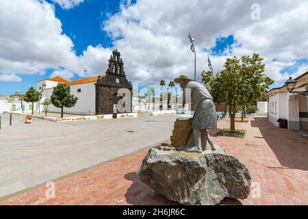 Chiesa di Sant'Anna (Iglesia de Santa Ana, Casillas del Angel, Puerto del Rosario, Fuerteventura, Isole Canarie, Spagna, Atlantico, Europa Foto Stock