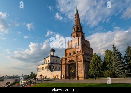 Torre Syuyumbeki, patrimonio dell'umanità dell'UNESCO, Cremlino Kazan, Kazan, Repubblica del Tatarstan, Russia, Europa Foto Stock