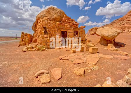 Pioneer Ruins of House Rock a SOAP Creek in Vermilion Cliffs National Monument, Arizona, Stati Uniti d'America, Nord America Foto Stock